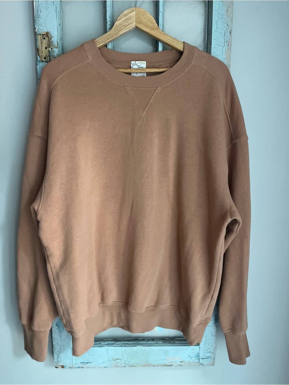 aerie offline women’s Crewneck Sweatshirt in Tan Brown